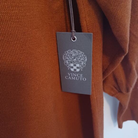 Vince Camuto Balloon Sleeve Sweater Dress Spice S NWT - Picture 4 of 4